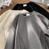 Camiseta de Manga Corta Diseñada para Hombre Verano 2025 Nueva Holgada Casual Cuello Redondo Top Camisa de Manga Tres Cuartos Dropshipping