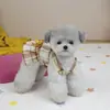 Ropa para Perros Mascotas Teddy Schnauzer Pomerania Perro Pequeño Gato Vestido con Tirantes Primavera y Verano 25 Cuadros Lazo