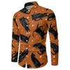 Nueva camisa de hombre europea y americana con estampado de Halloween, de Amazon, eBay y AliExpress, camisa informal personalizada de moda.