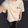 Bordado Floral Unissex Verão Manga Curta Solto Roupa de Casal Meia Manga Camisa Streetwear Masculino Bordado Novo Estilo 2026
