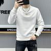 Estação Europeia de Moda Marca Camisola Masculina Em Torno Do Pescoço Magro High-End Pullover Dos Homens Outono Luz Luxo Grande Marca Manga Comprida T-shirt Moda