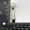 Puxador de Zíper de Metal Nº 8, Cabeça de Zíper de Platina de Alta Qualidade, Acessório para Jaqueta de Penas, Puxador de Zíper Móvel Vazado, Cabeça de Zíper Prateada