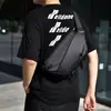 Nova bolsa de peito masculina com toque de alta qualidade, bolsa transversal de ombro para motocicleta com fecho magnético, bolsa transversal masculina para ciclismo