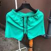 Calças Trimestrais Masculinas Verão Calça de Praia Estilo Coreano Calça Tripla Shorts de secagem rápida Candy-color Loose Thin Trendy Sports Shorts