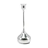 Juego de tres piezas de portavelas de metal plateado electrochapado estilo nórdico con forma de gota de agua para mesa de comedor, recibidor, sala de estar, mueble de vino, decoración de escritorio de oficina