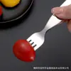 Colher Peiliheng de Aço Inoxidável 304 para Uso Doméstico Infantil Colher de Sopa Redonda Simples Utensílio de Mesa