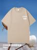 Camiseta de manga corta de algodón puro de 260 g con logotipo personalizado, camiseta publicitaria, camiseta cultural, uniforme de clase, americana, suelta, estampada con flores.