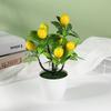 7 Folhas da Fortuna Simuladas, Bonsai de Frutas Grande, Decorações para Mesa de Centro de Sala de Estar, Adereços de Fotografia, Decorações para Armário de Vinho, Estoque Disponível