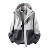 Chaqueta Tres en Uno para Hombre para Exteriores 2026, Otoño/Invierno, Impermeable Cortavientos Desmontable, Ropa de Senderismo para Parejas