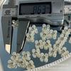 2023 novo quatro folhas de prata-ponta diamante flor tamanho pequeno cartão 8mm japonês artesanal loja material atacado fábrica vendas diretas
