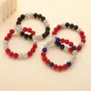 Pulsera de Bolas de Diamante de Arcilla Incrustadas con Diamantes de Seis Capas de Alta Gama Más Vendida Transfronteriza Llena de Diamantes Joyería de Amistad para Niñas Venta al por Mayor