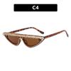 Nuevas gafas de sol para mujer 2023 moda Gafas de sol de ojo de gato de montura pequeña de moda con incrustaciones de diamantes gafas de sol de forma cóncava personalidad
