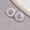 Moda europeia e americana Brincos coreanos Jóias Femininas Ocas Completas Diamante Jóias Redondo Nicho Temperamento Brincos de alta qualidade Brincos