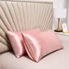 Lote de Fábrica Transfronterizo AliExpress Satén de Seda Satén de Seda Helada Funda de Almohada Única Funda de Almohada de Seda Artificial