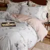 Contador sin conexión 60 algodón grueso lijado cuatro piezas algodón retro flores rotas francesas sábanas de cama otoño e invierno funda de edredón
