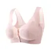 Sutiã exclusivo para mães com fecho frontal, sem aro, plus size, confortável, com suporte, anti-flacidez, feito de tecido de seda de amoreira, adequado para mulheres de meia-idade e idosas