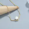 Colar de Pérolas Cravejado com Diamantes em Formato de V em Prata de Lei 925 para Mulheres, Corrente de Clavícula de Pérolas Estilo Ins de Luxo Leve, Joias de Prata Personalizadas e Estilosas
