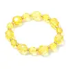 Pulseira de Contas Coloridas Facetadas Translúcidas Estilo Ins Moda Transfronteiriça, Joia Feminina Simples com Vibe de Verão