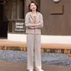 2026 Nuevo Estilo Ropa para Madres Otoño Traje Cardigan Top Mujeres de Mediana Edad y Mayores Cuello Redondo Cremallera Casual Deportivo Conjunto de Dos Piezas
