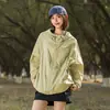 Ropa Holgada Casual de Verano de Seda de Hielo con Protección Solar para Mujer, Nueva Ropa Delgada Transpirable para Ciclismo al Aire Libre con Protección UV