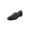 Talla Talla Reembolsable Británico Texturizado Lavado Piel de Vaca Hebilla Mocasines Primavera 2025 Tacón Bajo Punta Redonda Piel Genuina Capa Única Zapatos para Mujer