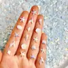 Decorações de Nail Art de Concha Perolada Vermelha da Moda Gelo Translúcido Aurora Oceano Misturado Estrela do Mar Leque Capa de Celular Decoração de Copo