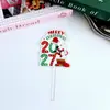 Direitos Autorais Estilo Ins Transfronteiriço Impressão Colorida Feliz Natal Plug-in para Bolo Decoração de Bolo de Natal em Acrílico Suprimentos para Festa