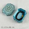 Caja de Almacenamiento de Pulseras Vintage con Tapa y Base, Octagonal con Tapa, Caja de Colección para Pulseras de Cuentas Budistas, Caja de Embalaje para Colgantes de Jade Antiguo