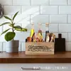 Caja de Almacenamiento de Escritorio Transfronteriza Spot Vajilla Organización de Cocina Sala de Estar Diaria Caja de Almacenamiento Rectangular Dividida de Madera Maciza