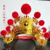 Ópera de Pequim Huamuluan Laodan Mu Guiying Bateria Pequeno Pom-Pom de Veludo Adorno de Cabeça Drama Artes Marciais Pequeno Adorno de Cabeça