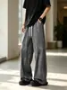 Pantalones largos de seda helada para hombre, marca de moda tie-dye estilo americano, pantalones largos deportivos casuales transpirables de verano, pantalones de pierna ancha versátiles y elegantes