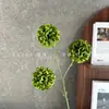 Flores artificiais 3 cabeças bola da sorte doce crisântemo decoração de salão de casamento shopping center display comercial decoração suave decoração de casa atacado transfronteiriço