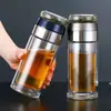 Taza de Vidrio de Doble Pared de Alto Borosilicato de Gama Alta al por Mayor Transparente Separación de Agua y Té Taza de Té Taza de Agua de Vidrio Taza de Regalo