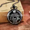 Comercio exterior transfronterizo venta caliente al contado PARA MI HIJO grabado vintage conmemorativo de cuarzo regalo reloj de bolsillo redondo al por mayor