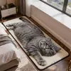 Tapete de Mesa de Cabeceira para Quarto Dropshipping Temu Tapete de Carpete Simulação de Gato Caxemira Sintética Macio Amigo da Pele Tira Longa Tapete de Piso Antiderrapante
