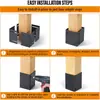 Protectores de Columna Ajustables, Kits de Protección de Postes Metálicos Adecuados para Buzones de Madera, Cercas y Son un Producto Popular Transfronterizo