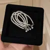 Pulsera de Plata Pura S925 Lujo Ligero Diamante de Alto Carbono Perla Swarovski Chapada en Oro Joyería Pulsera para Mujer Versátil y Elegante
