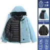 Nueva Chaqueta de Plumón Tres en Uno Woodpecker para Mujer, Capa Interior de Plumón para Otoño e Invierno, Chaqueta de Esquí, Abrigo Exterior a Prueba de Viento