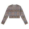 Suéter Pulôver Casual Solto de Manga Longa Vintage Tricotado Feminino Curto Outono e Inverno 2023 Personalizado