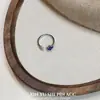 Anillo de Flor de Diamante Azul Brillante Minimalista de Nicho Estilo Coreano Lujo Ligero Temperamento Sensación de Gama Alta Anillo para Dedos de Viaje Diario para Mujeres