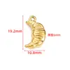 Pingente de Croissant Dourado Eletrodepositado a Vácuo Acessório de Colar Personalizado Feito à Mão Aço Inoxidável Acessório de Joia DIY Pingente