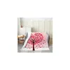 Manta del Día de San Valentín Manta de Franela Amor Decoración del Hogar Amor Romántico Adecuada para Pareja Árbol de Amor Cálido Manta de Cama
