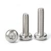 Tornillo de ciruela de cabeza plana de acero inoxidable 316 M2.5M3M4M5M6M8M10 tornillo antirrobo de cabeza redonda GB2672