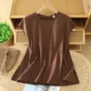 Foto Real de Top con Ribete de Encaje Silueta Adelgazante Juvenil Etéreo Disponible en Stock Camiseta sin Mangas para Mujer Tallas Grandes Artística Nueva de Verano