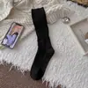 Calcetines de becerro color marrón melardo para mujer, primavera y otoño, color liso, estilo japonés, adelgazantes, otoño e invierno, calcetines de algodón de tubo alto apilados color marrón