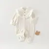 Mameluco para Bebé para Primavera y Otoño, Algodón Puro, Súper Lindo, Mono de Manga Larga para Bebés Niñas, Atuendo de Salida Estilo Princesa