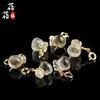 Beibeifu Cristal Citrino de Limón Natural Bolsa de la Suerte Colgante de Gota Pequeña Bolsa de la Suerte Accesorios de Joyería DIY Venta al por Mayor