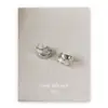 Pendientes de Plata de Ley S925 con Aguja, Concha Natural, Forma de C, Doble Línea, Pendientes a Cuadros de Sentido Avanzado, Diseño de Nicho, Pendientes de Lujo Ligero