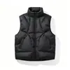 Chaleco de color sólido personalizado con cuello alto para hombre según tu diseño, chaleco acolchado corto y grueso para hombre, chaleco simple de algodón casual para hombre