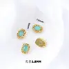 Acessórios de Turmalina Natural Anéis com Contas Banhados a Ouro Cobre com Acessórios de Pedra Tianhe Pulseira Colar Joias DIY com Contas